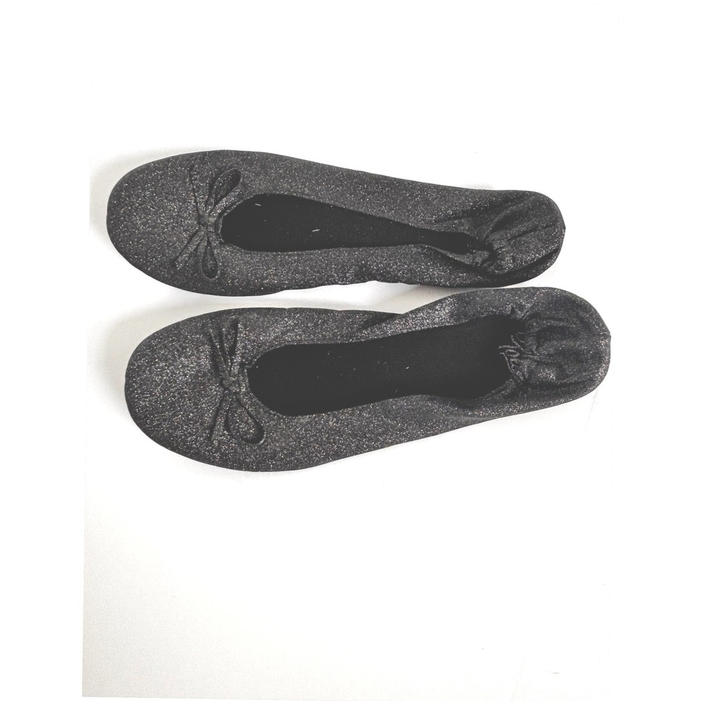 Silky Toes Ballet‎ Flats Sparkle Slip On Shoes Comfortable Black